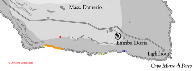 Capo Murro di Porco cliffs SRS map, (C) Operation-Ladbroke_com